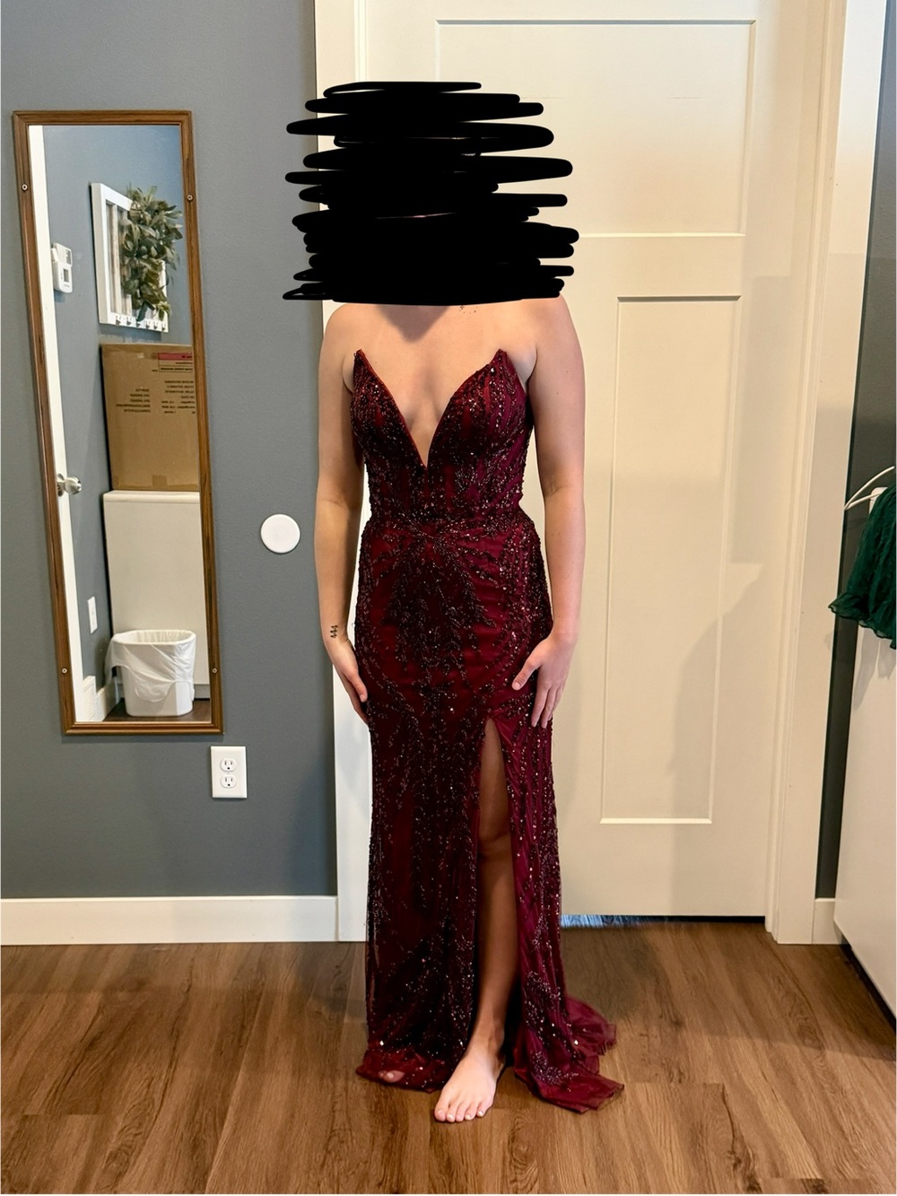 Primavera Couture strapless prom dress